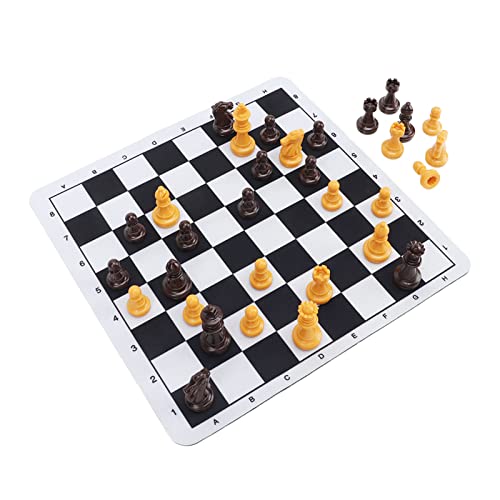 TIKATARER Schach -Set, 1,89 Zoll Detaillierte Gerenderte Plastik -Reise Schach Set mit Schachbrett und Aufbewahrungstasche Schachkinder für Familie, Party, Reisen (#2) von TIKATARER