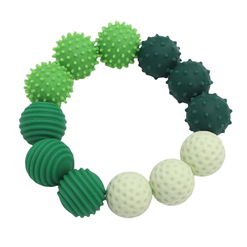 TIKATARER Silikon -Sensorische Bälle, Stressbälle Verbessern die Feinmotorischen Fähigkeiten, Ideales Schreibtischspielzeug, Handgefertigte Handwerkliche Qualität, Spaß und Funktionale (Green) von TIKATARER