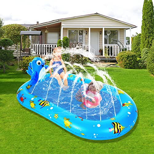 TIKATARER Splash Pad für, Splash -Pad -Sprinkler für Polk für Kleinkind Sommer Wasserspielzeug Wassersprinkler für Aufblasbarer Sprinklerpool von TIKATARER