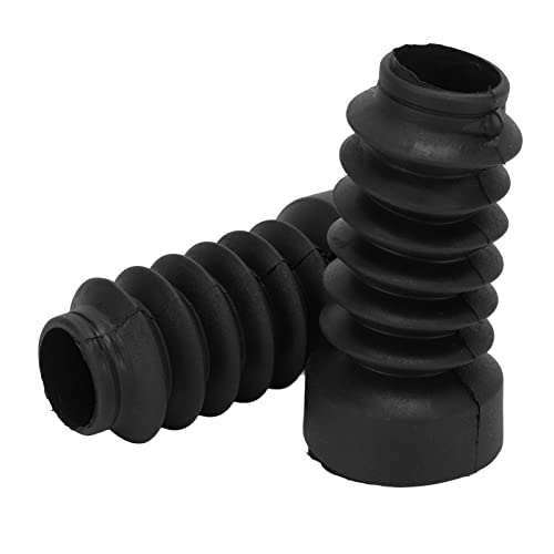 TIKATARER Staubabdeckung Vorne Stoßdämpfer, 2pcs Gummi -Motorrad -Powersport Gabelwächter mit 2 Festen Klemmen für DIO 18/27/28/34/35 (Black) von TIKATARER