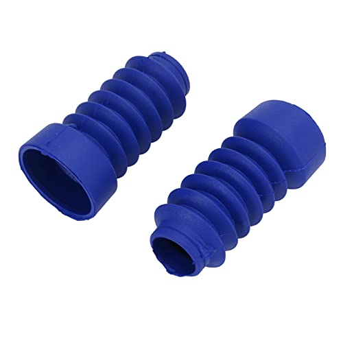 TIKATARER Staubabdeckung Vorne Stoßdämpfer, 2pcs Gummi -Motorrad -Powersport Gabelwächter mit 2 Festen Klemmen für DIO 18/27/28/34/35 (Blue) von TIKATARER