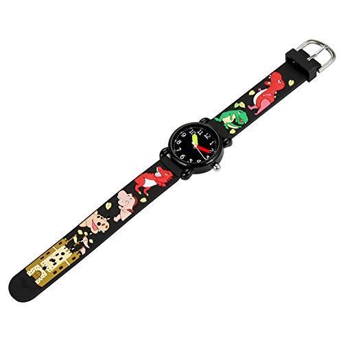 TIKATARER Watch, Sehen Cartoon -Muster -Uhren für mit Wasserdichtem PVC Gurt Quarz. (Dinosaurier) von TIKATARER