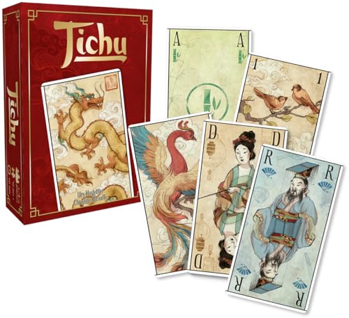 TIKI Editions Tichu – Exklusive Version im Tarot-Format – wunderschöne Illustrationen – EIN Muss für Liebhaber von Falten im Team TIKI Editions Tichu – Exklusive Version im Tarot-Format – wunderschöne Illustrationen – EIN Muss für Liebhaber von Falten im Team von TIKI Editions