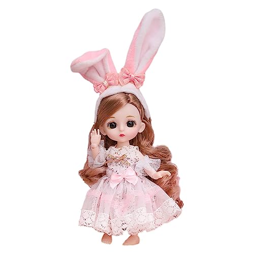 TILEZE BJD Prinzessinnen-Spielzeug für Mädchen, 16 cm, kleine Prinzessin, Mobile BJD für Kinder, Mädchen, beweglich, aus der Kollektion BJD, Modern TILEZE BJD Prinzessinnen-Spielzeug für Mädchen, 16 cm, kleine Prinzessin, Mobile BJD für Kinder, Mädchen, beweglich, aus der Kollektion BJD, Modern von TILEZE