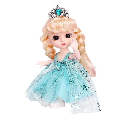 TILEZE BJD Prinzessinnen-Spielzeug für Mädchen, 16 cm, kleine Prinzessin, Mobile BJD für Kinder, Mädchen, beweglich, aus der Kollektion BJD, Modern TILEZE BJD Prinzessinnen-Spielzeug für Mädchen, 16 cm, kleine Prinzessin, Mobile BJD für Kinder, Mädchen, beweglich, aus der Kollektion BJD, Modern von TILEZE