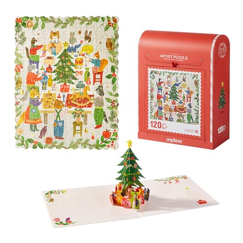 TILEZE Weihnachtspuzzle, Weihnachtspuzzle, 120 Teile | Puzzles für das Vorschulalter für Jungen und Mädchen im Alter von 4 bis 6 Jahren, Lernspielzeug für Belohnungen im Klassenzimmer TILEZE Weihnachtspuzzle, Weihnachtspuzzle, 120 Teile | Puzzles für das Vorschulalter für Jungen und Mädchen im Alter von 4 bis 6 Jahren, Lernspielzeug für Belohnungen im Klassenzimmer von TILEZE