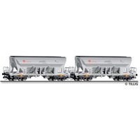 TILLIG 01074 TT Güterwagenset aus zwei Selbstentladewagen Faccns, HVLE / Holcim, Ep. VI von TILLIG