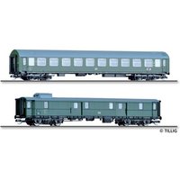 TILLIG 01095 TT Reisezugwagenset „D 118 Leipzig-Köln“ aus Liegewagen 2. Klasse Typ B und Gepäckwagen Pw4i-32 - Teil 4, DR, Ep. III von TILLIG