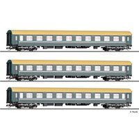 TILLIG 01096 TT Reisezugwagenset „Filmzug“ aus drei Reisezugwagen Bauart Halberstadt, DB AG, Ep. V von TILLIG
