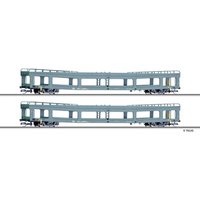 TILLIG 01135 TT Autotransportwagen-Set aus zwei DDm, DR, Ep. IV von TILLIG