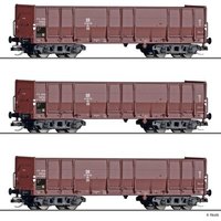 TILLIG 01141 TT Güterwagenset aus drei offenen Güterwagen Oor, DR, Ep. III von TILLIG
