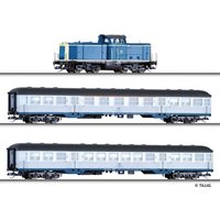 TILLIG 01443 TT Einsteigerset Personenzug der DB aus Diesellokomotive BR 212 und zwei Reisezugwagen mit Modellgleis, DB, Ep. IV TILLIG 01443 TT Einsteigerset Personenzug der DB aus Diesellokomotive BR 212 und zwei Reisezugwagen mit Modellgleis, DB, Ep. IV von TILLIG