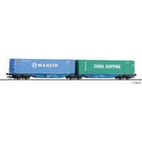 TILLIG 18066 TT Containertragwagen Sggmrs mit zwei 45‘-Containern, Rail Re Lease B.V. (NL), Ep. VI von TILLIG