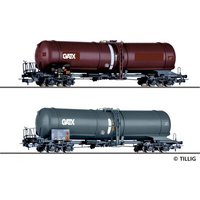 TILLIG 70069 H0 Güterwagenset aus zwei Kesselwagen Zans, GATX, Ep. VI von TILLIG