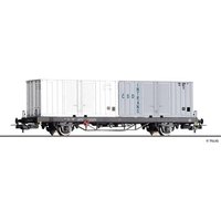 TILLIG 77073 H0 Containertragwagen Lgkks 4444 mit zwei 20‘ Containern, DR, Ep. IV TILLIG 77073 H0 Containertragwagen Lgkks 4444 mit zwei 20‘ Containern, DR, Ep. IV von TILLIG