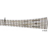 TILLIG 85196 H0 H0e Dreischienen-Schmalspurweiche links, Länge 228 mm von TILLIG