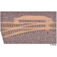 TILLIG 86312 TT Gleisbettung Modellgleis dunkel (braun) für einfache Weiche linke Weiche von TILLIG