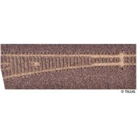 TILLIG 86342 TT Gleisbettung Modellgleis dunkel (braun) für einfache linke Weiche (EW 3 83342 12°) von TILLIG