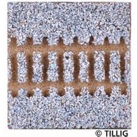 TILLIG 86356 TT Gleisbettung Modellgleis dunkel (grau) für gerades Gleis 43mm (G3) von TILLIG