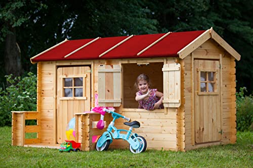 Timbela Kinderspielhaus aus Holz - Spielhaus im Freien für Kinder - B178xL241xH151 cm/2,63m2 Gartenspielhaus - Garten-Sommerhaus für Kinder M503 Timbela Kinderspielhaus aus Holz - Spielhaus im Freien für Kinder - B178xL241xH151 cm/2,63m2 Gartenspielhaus - Garten-Sommerhaus für Kinder M503 von TIMBELA