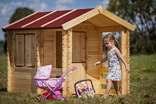 Timbela Kinderspielhaus aus Holz - Spielhaus im Freien für Kinder - B146xL181xH145 cm/1,1m2 Gartenspielhaus - Garten-Sommerhaus für Kinder M501 Timbela Kinderspielhaus aus Holz - Spielhaus im Freien für Kinder - B146xL181xH145 cm/1,1m2 Gartenspielhaus - Garten-Sommerhaus für Kinder M501 von TIMBELA