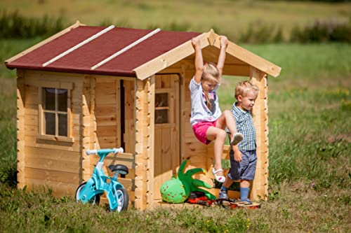 Timbela Kinderspielhaus aus Holz - Spielhaus im Freien für Kinder - B146xL181xH145 cm/1,1m2 Gartenspielhaus - Garten-Sommerhaus für Kinder M501A Timbela Kinderspielhaus aus Holz - Spielhaus im Freien für Kinder - B146xL181xH145 cm/1,1m2 Gartenspielhaus - Garten-Sommerhaus für Kinder M501A von TIMBELA