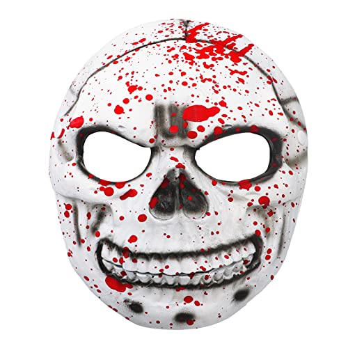 3D Blutige Schädelmaske Furcht Totenkopf Maske Neuheit gruselige Horror Maske Schaum weich Skull Mask Individualität Schädelmaske für Halloween, Geisterfest, Ostern, Cosplay, Maskerade, Themenparty von TINAYAUE