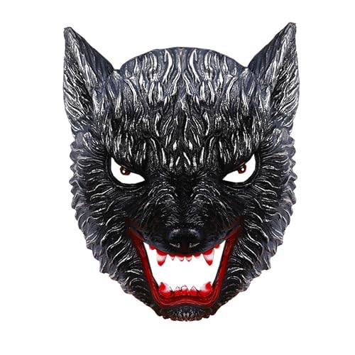 Realistische Werwolf Maske Terror Wolfsmaske Horror Halbgesicht Maskerade Schäumende Wolfskopfmaske Leichte Tiermasken für Halloween, Themenparty, Cosplay, Karneval Realistische Werwolf Maske Terror Wolfsmaske Horror Halbgesicht Maskerade Schäumende Wolfskopfmaske Leichte Tiermasken für Halloween, Themenparty, Cosplay, Karneval von TINAYAUE