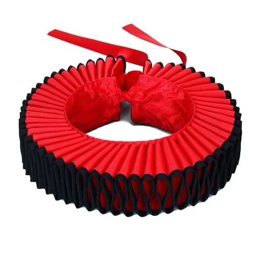 Retro Clown Kragen Weich Clown Halsausschnitt Abnehmbarer Vampir Kragen Renaissance Hals-Rüschen elisabethanischer Ausschnitt Gerüschter Satinkragen für Karneval, Halloween, Cosplay, Fasching Retro Clown Kragen Weich Clown Halsausschnitt Abnehmbarer Vampir Kragen Renaissance Hals-Rüschen elisabethanischer Ausschnitt Gerüschter Satinkragen für Karneval, Halloween, Cosplay, Fasching von TINAYAUE