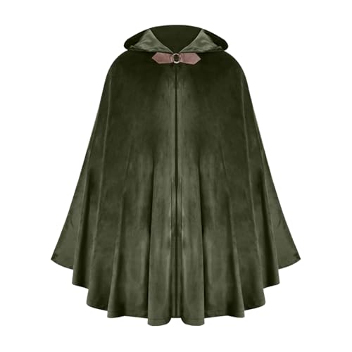 Samt-Halloween-Umhang mit Kapuze für Herren und Damen, Kapuzenumhang, Gothic, Vintage, Mittelalter, Renaissance, Cosplay, Party, Kostüm, Grün , Einheitsgr��e Samt-Halloween-Umhang mit Kapuze für Herren und Damen, Kapuzenumhang, Gothic, Vintage, Mittelalter, Renaissance, Cosplay, Party, Kostüm, Grün , Einheitsgr��e von TINAYAUE