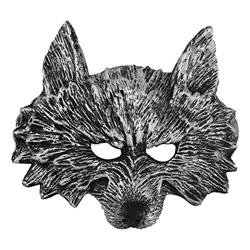 TINAYAUE 3D Wolfsmaske Werwolf-Maske Schäumende Wolfskopfmaske realistisch Hälfte Werwolf-Maske tierische Maske für Halloween Maskerad Themenparty Cosplay Bar Requisiten verkleiden von TINAYAUE
