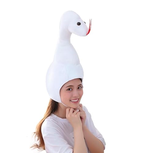 TINAYAUE Cartoon-Tier-Kopfbedeckung, lustige Cosplay-Plüschmütze, niedlich, Halloween, Weihnachten, Kopfbedeckung, Kostüm, Party, Foto-Requisiten, Weiße Schlangen-Kopfbedeckung, Erwachsene TINAYAUE Cartoon-Tier-Kopfbedeckung, lustige Cosplay-Plüschmütze, niedlich, Halloween, Weihnachten, Kopfbedeckung, Kostüm, Party, Foto-Requisiten, Weiße Schlangen-Kopfbedeckung, Erwachsene von TINAYAUE