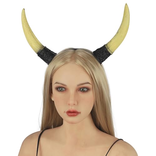 TINAYAUE Halloween Haarreif Hirschgeweih Haarband Horn Haarband Schafhörner Stirnband Haarspange Dämon Hörner Stirnband Hexen Haarschmuck für Halloween, Karneval, Cosplay, Maskerade TINAYAUE Halloween Haarreif Hirschgeweih Haarband Horn Haarband Schafhörner Stirnband Haarspange Dämon Hörner Stirnband Hexen Haarschmuck für Halloween, Karneval, Cosplay, Maskerade von TINAYAUE