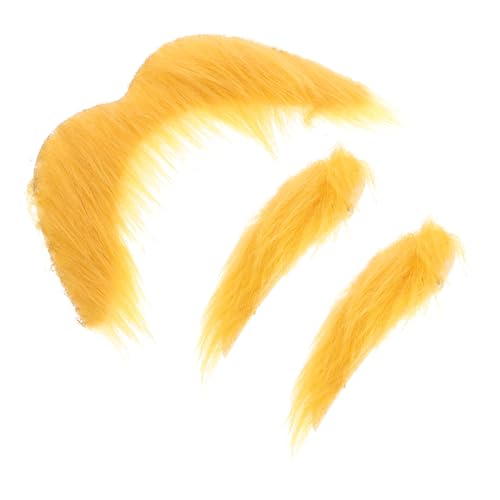 TINEASUR Cosplay Supply - Fake Bart Augenbrauen Set - Selbstklebend Für Männer - Halloween von TINEASUR