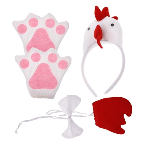 TINEASUR 1 Satz Cartoon-küken-kostüm, Fliege, Schwanzhandschuhe, Stirnband, Küken-cosplay-kostüm, Küken-kostüm, Küken-cosplay-kopfschmuck, Schwanzhandschuhe, Bowtie-requisiten TINEASUR 1 Satz Cartoon-küken-kostüm, Fliege, Schwanzhandschuhe, Stirnband, Küken-cosplay-kostüm, Küken-kostüm, Küken-cosplay-kopfschmuck, Schwanzhandschuhe, Bowtie-requisiten von TINEASUR