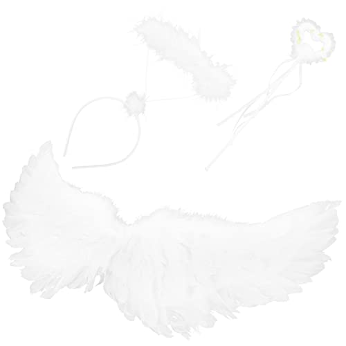 TINEASUR 1 Satz Engelsflügel Kostümset für Teiliges mit Haarband Zauberstab für Fasching Halloween Cosplay Leicht Wiederverwendbar für Unvergessliche Fotos Kreative Auftritte TINEASUR 1 Satz Engelsflügel Kostümset für Teiliges mit Haarband Zauberstab für Fasching Halloween Cosplay Leicht Wiederverwendbar für Unvergessliche Fotos Kreative Auftritte von TINEASUR