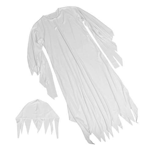TINEASUR 1 Satz Ghost Kostüm für Damen Weißes Halloween Kostüm mit Hut Atmungsaktiv für Rollenspiele Themenpartys Verkleidung für Gruselige Events Cosplay TINEASUR 1 Satz Ghost Kostüm für Damen Weißes Halloween Kostüm mit Hut Atmungsaktiv für Rollenspiele Themenpartys Verkleidung für Gruselige Events Cosplay von TINEASUR