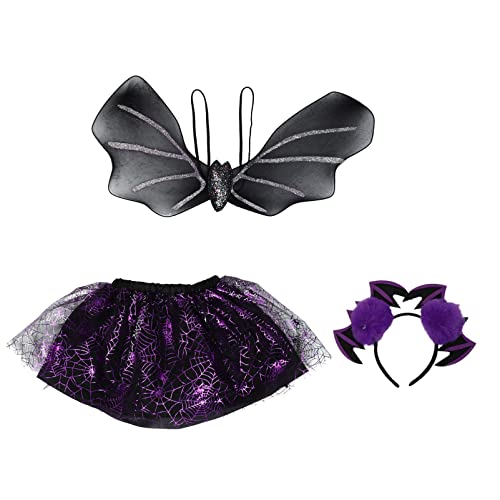 TINEASUR 1 Satz Halloween-fledermaus-kostüm Cosplay Mädchen Maskerade Kleidung Und Zubehör TINEASUR 1 Satz Halloween-fledermaus-kostüm Cosplay Mädchen Maskerade Kleidung Und Zubehör von TINEASUR