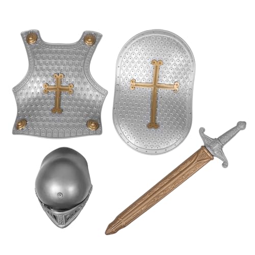 TINEASUR 1 Satz Römisches Ritter Rüstungsset für Retro Design mit Schild für Kostümpartys Rollenspiele Fördert Junge Mädchen Interaktion Sicher Tragbar für Unterwegs TINEASUR 1 Satz Römisches Ritter Rüstungsset für Retro Design mit Schild für Kostümpartys Rollenspiele Fördert Junge Mädchen Interaktion Sicher Tragbar für Unterwegs von TINEASUR