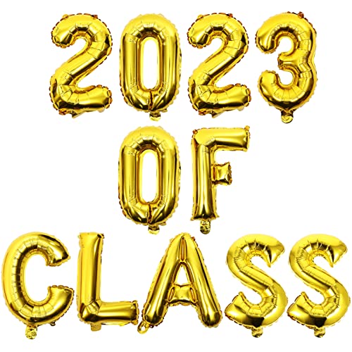 TINEASUR 1 Set 2023 2023 Aluminiumfolienballon Abschlussfeierballon Feierballon 2023 Grad Ballons Ballonzubehör Dekorative Raumballons Dekorative Abschlussballons von TINEASUR