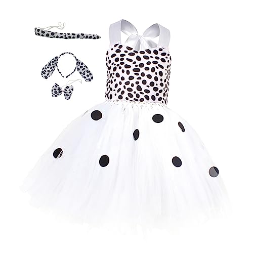 TINEASUR Dalmatiner Kostüm Kinderkostüme Mädchen Partykleid Set Netzkleid Für Kleinkinder von TINEASUR
