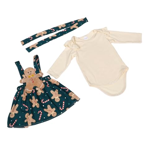 TINEASUR 1 Set Kleinkind-overall, Kleid Und Strampler-set, 9–12 Monate Baby-mädchen-hosenträgerrock-outfit Für Weihnachten, Winterfeste Und Feiertags-fotoshootings TINEASUR 1 Set Kleinkind-overall, Kleid Und Strampler-set, 9–12 Monate Baby-mädchen-hosenträgerrock-outfit Für Weihnachten, Winterfeste Und Feiertags-fotoshootings von TINEASUR