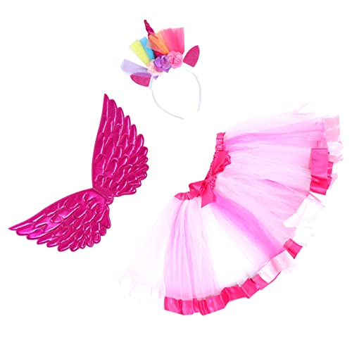 TINEASUR Feenflügel Kostüm Set Kinder Cosplay Anzug Mädchen Darstellende Kleid Einhörner Haar Stirnband Kind Party Kostüme TINEASUR Feenflügel Kostüm Set Kinder Cosplay Anzug Mädchen Darstellende Kleid Einhörner Haar Stirnband Kind Party Kostüme von TINEASUR