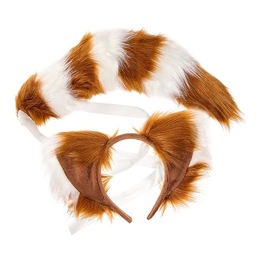 TINEASUR 1 Set Pelztierkostüm Tierohr Stirnband Pelzkostüm Performance Requisiten Cosplay Tierohr Cosplay Pelztierohr Fuchs Stirnband Kostüm Requisiten Dekoratives Tierkostüm von TINEASUR