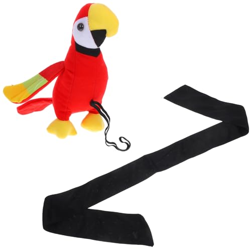 TINEASUR 1 Set Piratenpapagei Vogel Plüschtier Piratenvogel Für Die Schulter Papagei Auf Der Schulter Piratenrequisiten Schulterpapagei Piratenkostüm Requisiten Papagei Plüsch Papagei von TINEASUR