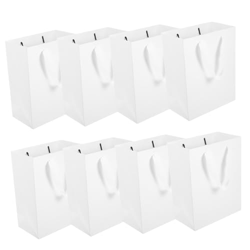 TINEASUR 10 Stück Handtaschen Papier Handtaschen Papiertragetaschen Mit Griffen Geburtstagsparty Geschenktüten Papier Einkaufstasche Tragetaschen Geburtstagsgeschenk Taschen Party Zubehör von TINEASUR