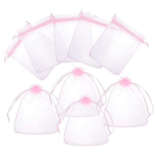 TINEASUR Mesh-schmuckbeutel-set 100 Stück Geschenktüten Mit Kordelzug Für Partys von TINEASUR