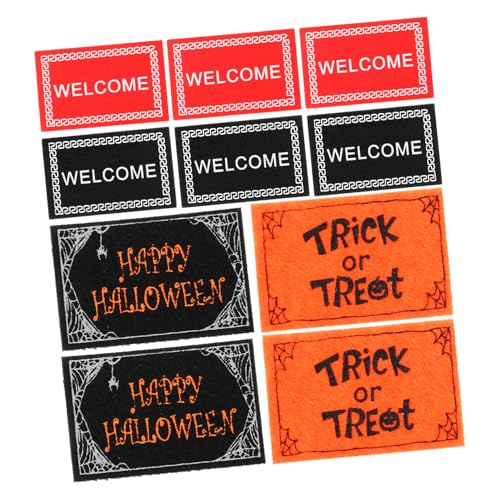 TINEASUR 12 Stück Halloween Dekorative Bodenmatte Mini Zubehör Kleines Ornament Teppich Schmücken Mini Foto Requisite Mini Teppiche Szenen Layout Mini Teppiche Schmücken von TINEASUR