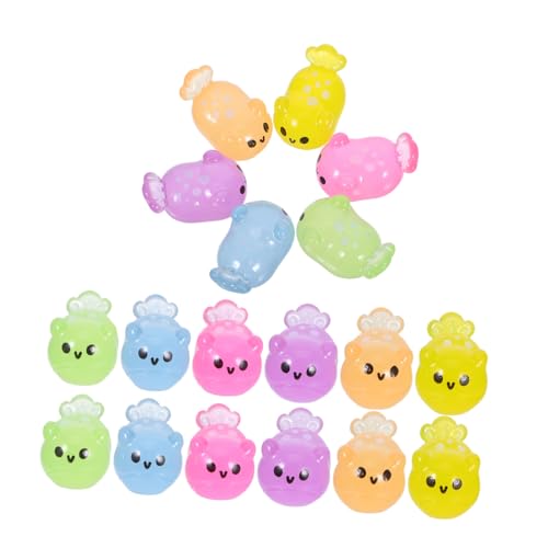 TINEASUR 18 Stück Teiliges Mini Meeresschnecken aus Leuchtendem Harz Bunte Miniatur Meeresfiguren für DIY Aquarium Mikro Landschaft Garten und Heimdekoration von TINEASUR