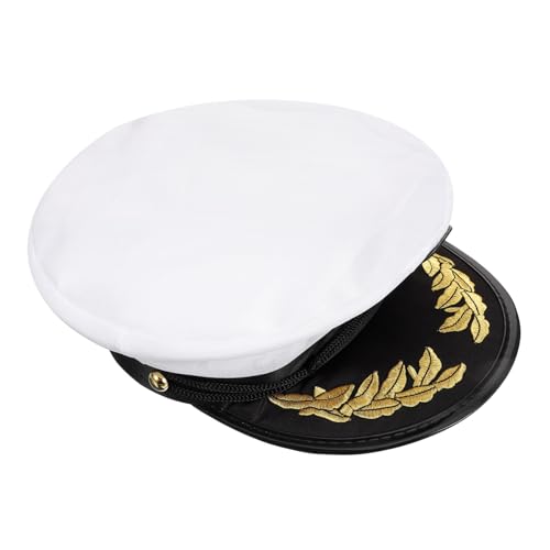 TINEASUR 1Stk Marine Kostümmütze matrosenmützen white cap Marinehut Korkhut Kapitäne verstellbare Schiffs-Matrosenkappe Admiral nautischer Hut Piratenhut allgemeiner Hut Matrosenhut Weiß TINEASUR 1Stk Marine Kostümmütze matrosenmützen white cap Marinehut Korkhut Kapitäne verstellbare Schiffs-Matrosenkappe Admiral nautischer Hut Piratenhut allgemeiner Hut Matrosenhut Weiß von TINEASUR